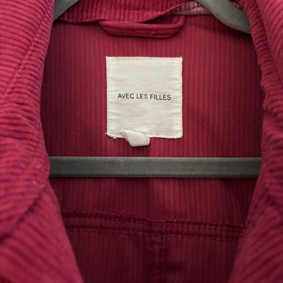 Avec Les Filles Crimson Corduroy Jacket - Picture 2 of 4